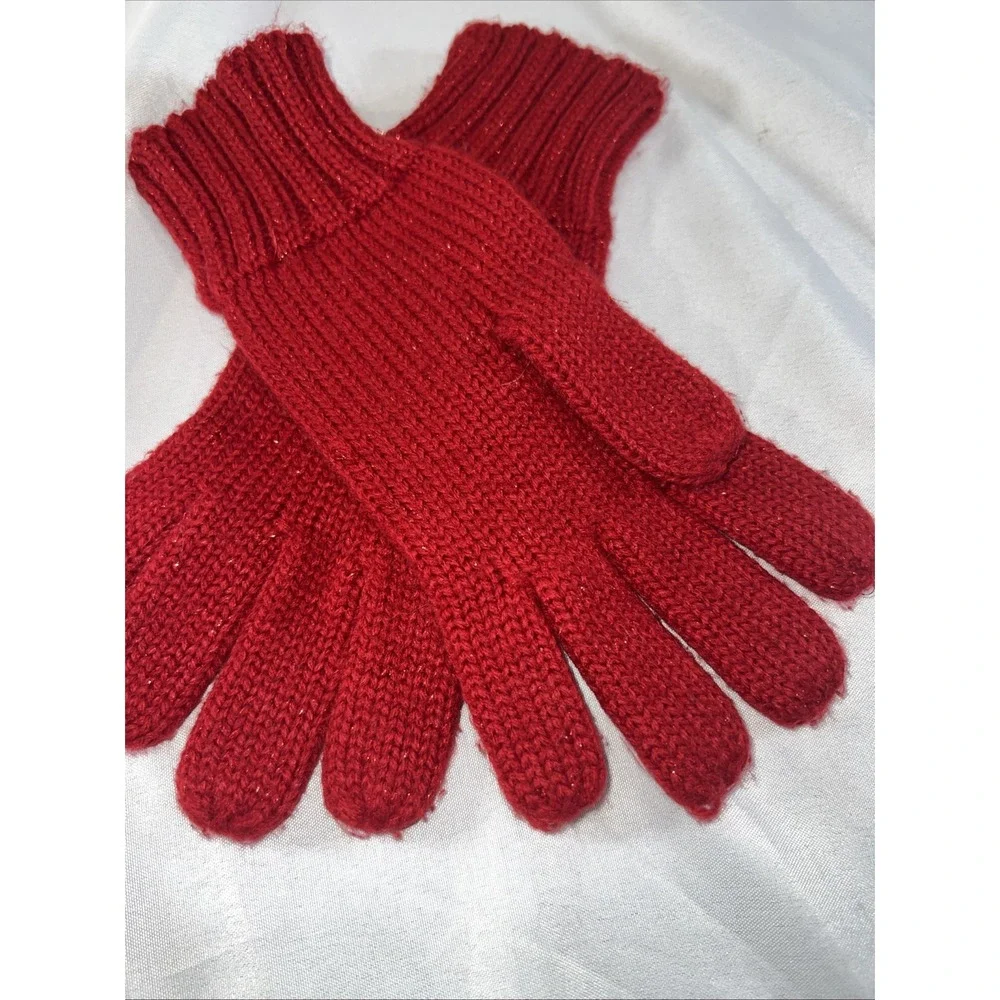 New York And‎ Company vintage cherry sparkle warm gloves 433